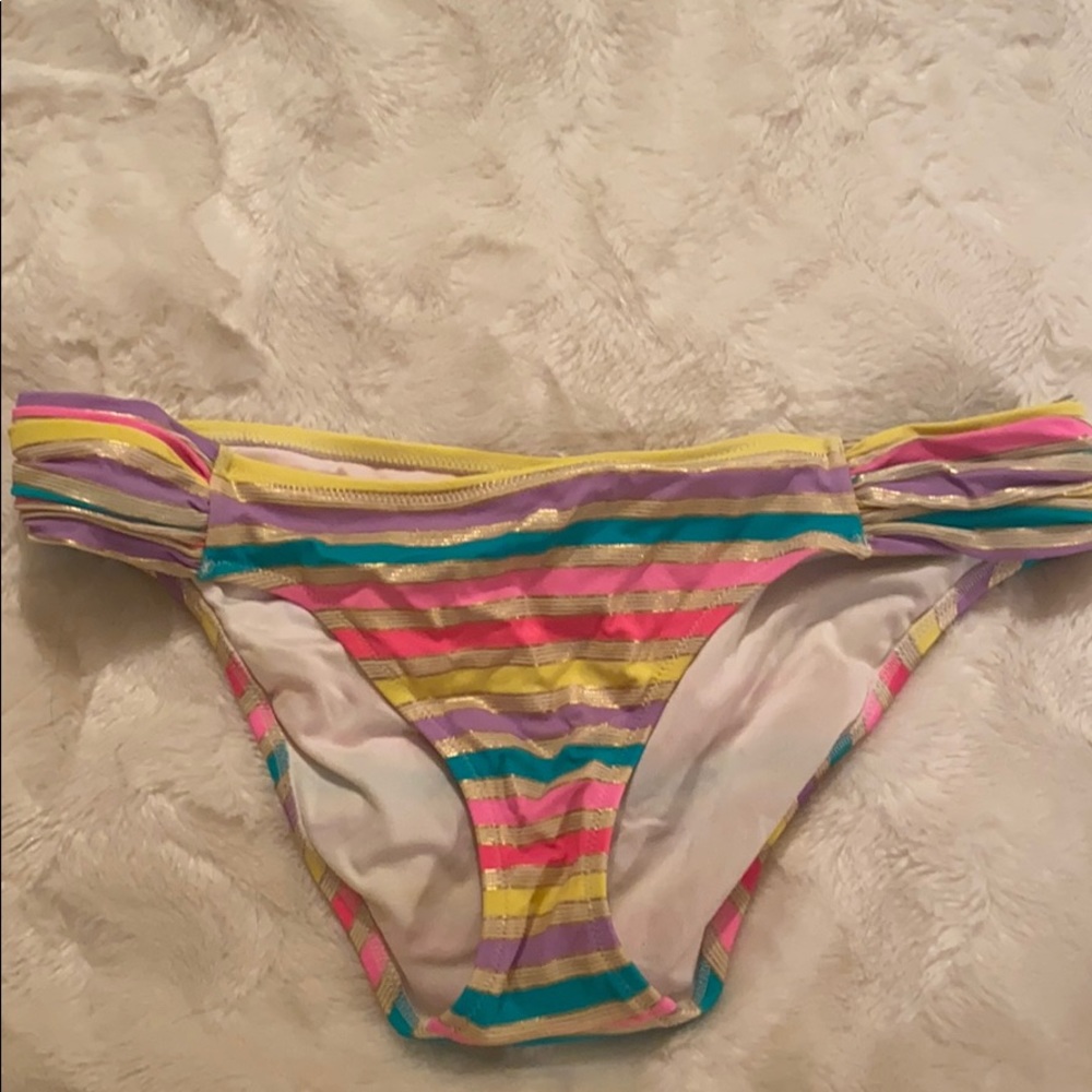 Multicolour Stripped Bikini Bottom